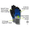 Magid DROC Hyperon 13Gauge DoubleDipped ThreeQuarter NitriX Grip Coated Glove  Cut Level A4 GPD4959